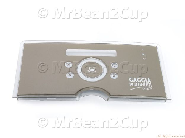 Picture of Used Gaggia Platinum Swing Up Silver Display  Front Plate G0053/C Assy  (This product is used)