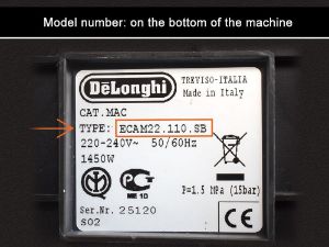 Delonghi model name