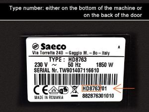 Saeco type number 1