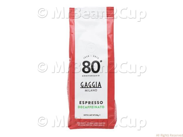 Picture of Gaggia Decaffienated Ground Coffee Beans 250g Bag 