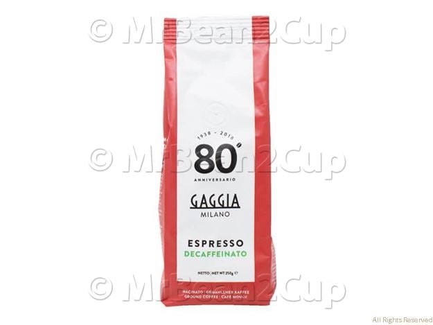 Picture of Gaggia Decaffienated Ground Coffee Beans 250g Bag REDUCED PRICE DUE to EXPIRY on 09/01/2025
